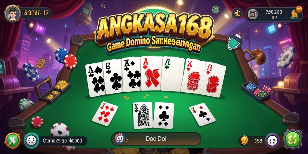 Tangkapan layar gameplay <strong>ANGKASA168</strong> yang menampilkan keseruan permainan Domino.