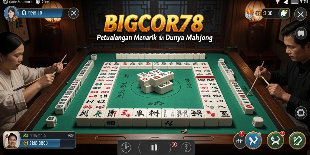 Tampilan menarik gameplay Mahjong di BIGCOR78.