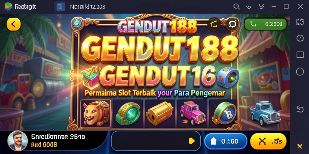 Tampilan gameplay seru GENDUT188 dengan tema slot menarik.