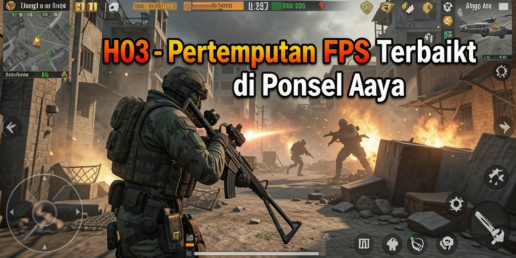 Gameplay H03 yang intens dan mendebarkan di medan perang.