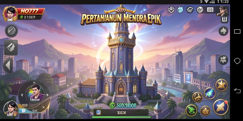 Gameplay menarik dari HO777 dengan menara pertahanan yang strategis.