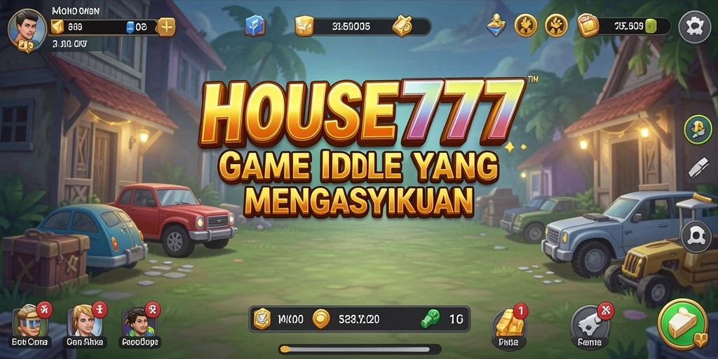 Tampilan gameplay HOUSE777 dengan dekorasi rumah yang menarik.