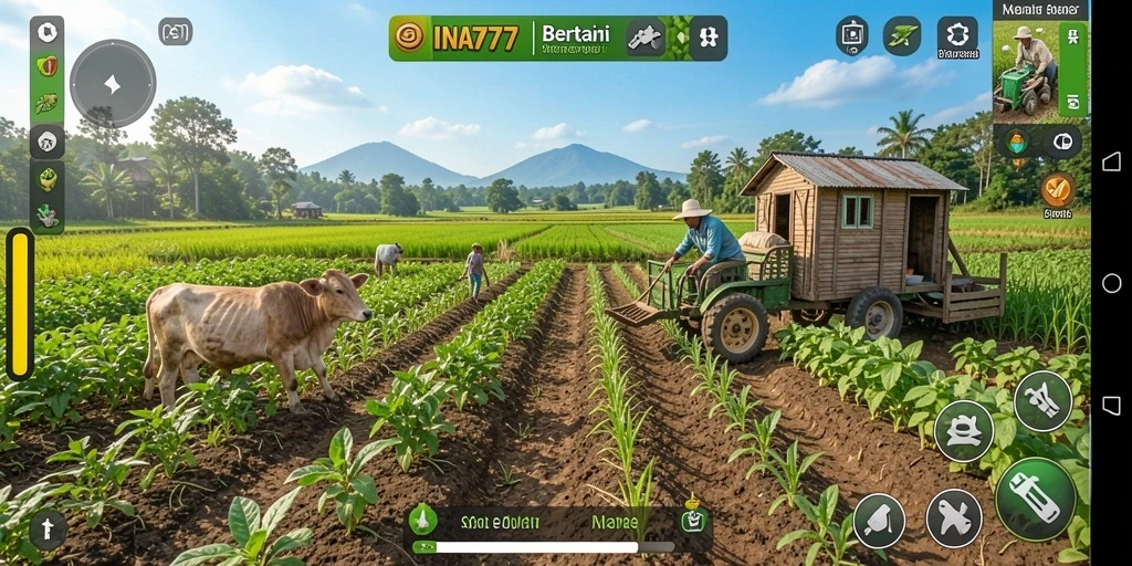 Screenshot INA777 menampilkan pengalaman bertani yang menarik.