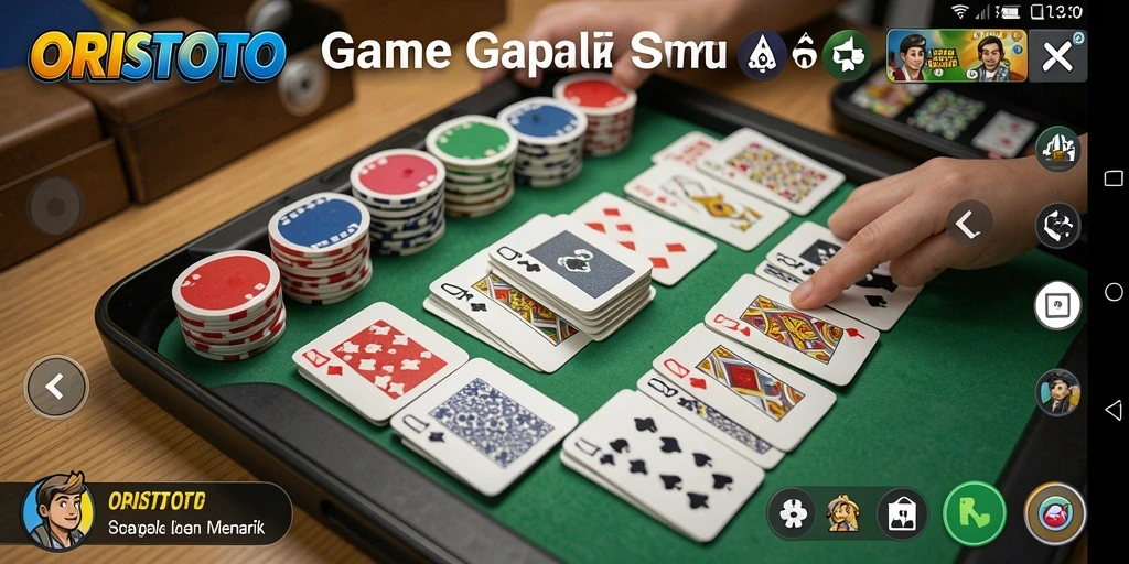 Tampilan gameplay Gaple yang seru di ORISTOTO.