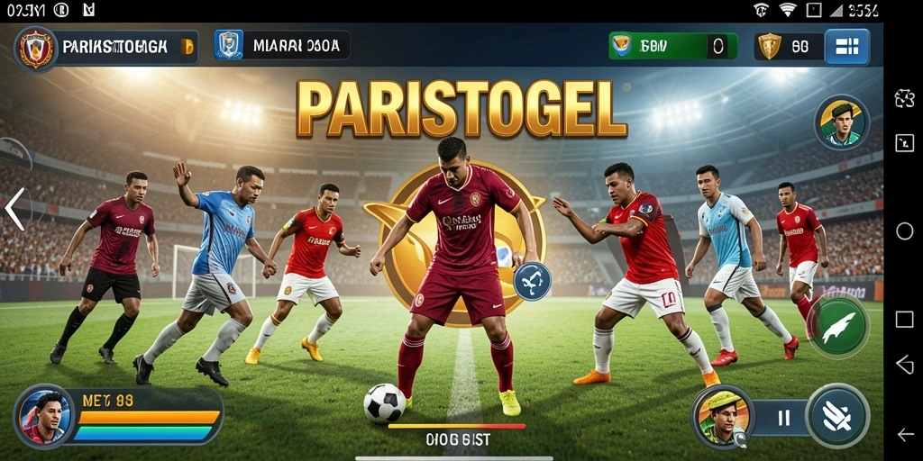 Tampilan gameplay seru dari PARISTOGEL dengan aksi olahraga menarik.